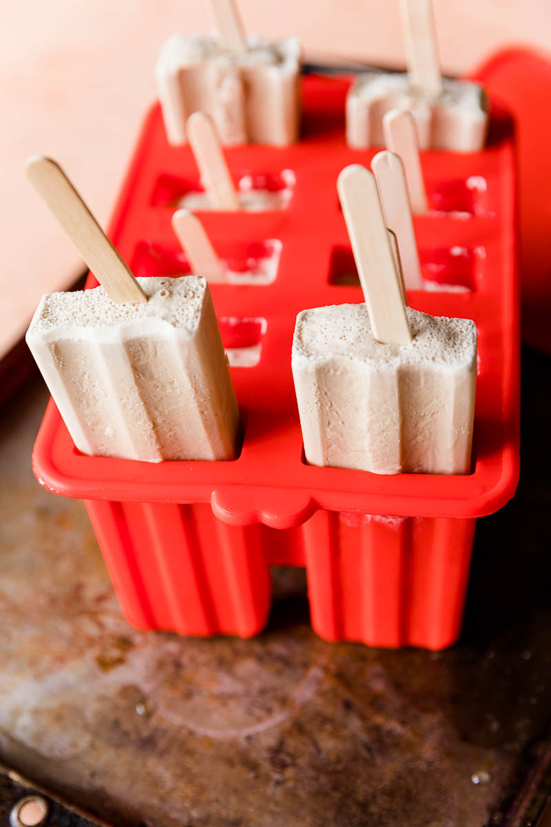 Frozen pops coming out of mold.