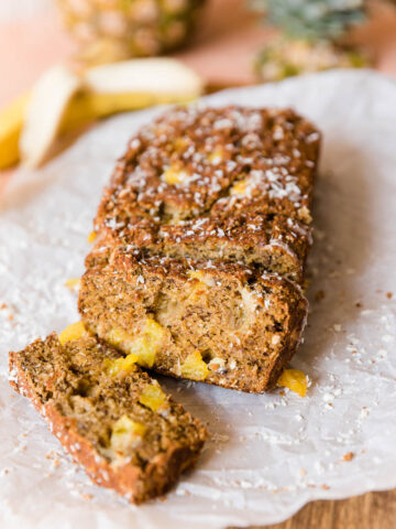 Pineapple coconut banana bread.