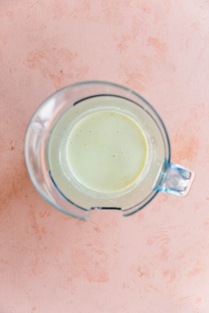Ginger juice in a large container.