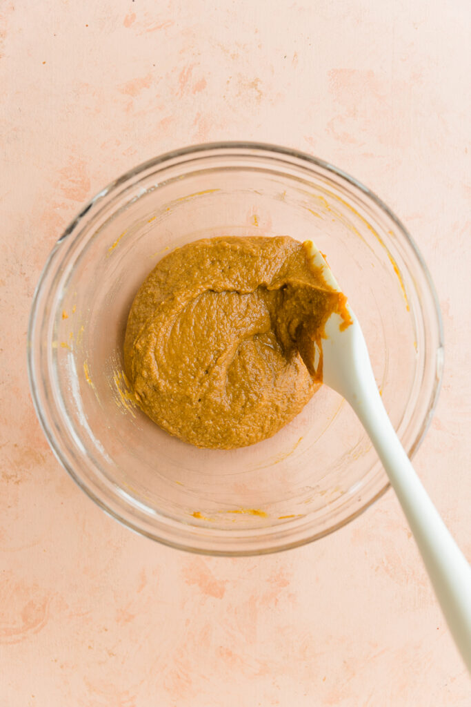 Donut batter in large bowl.