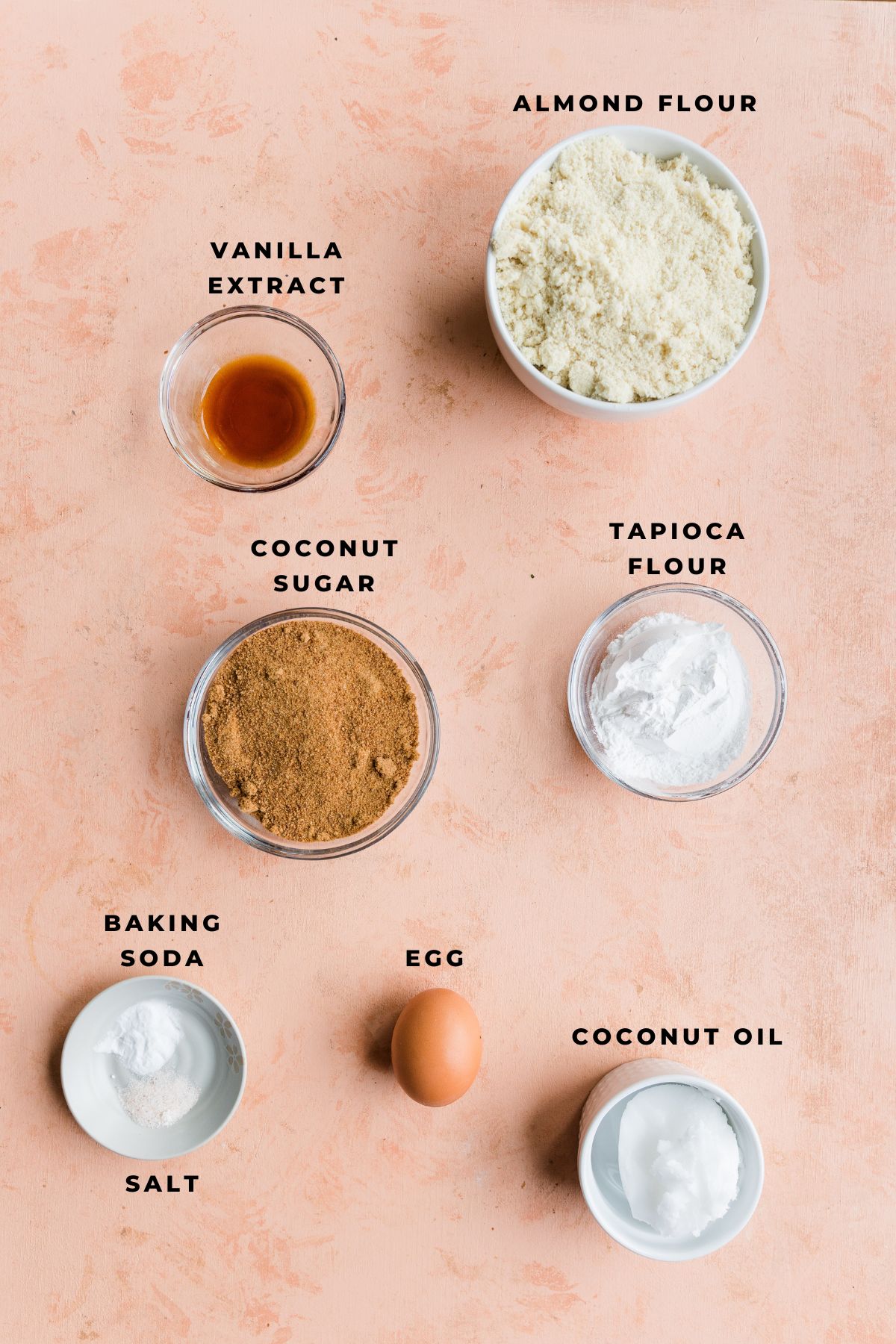 Ingredients measured out for cut out sugar cookies.