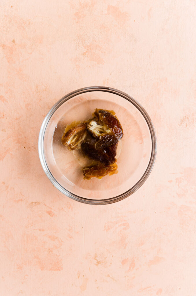 Dates soaking in water.