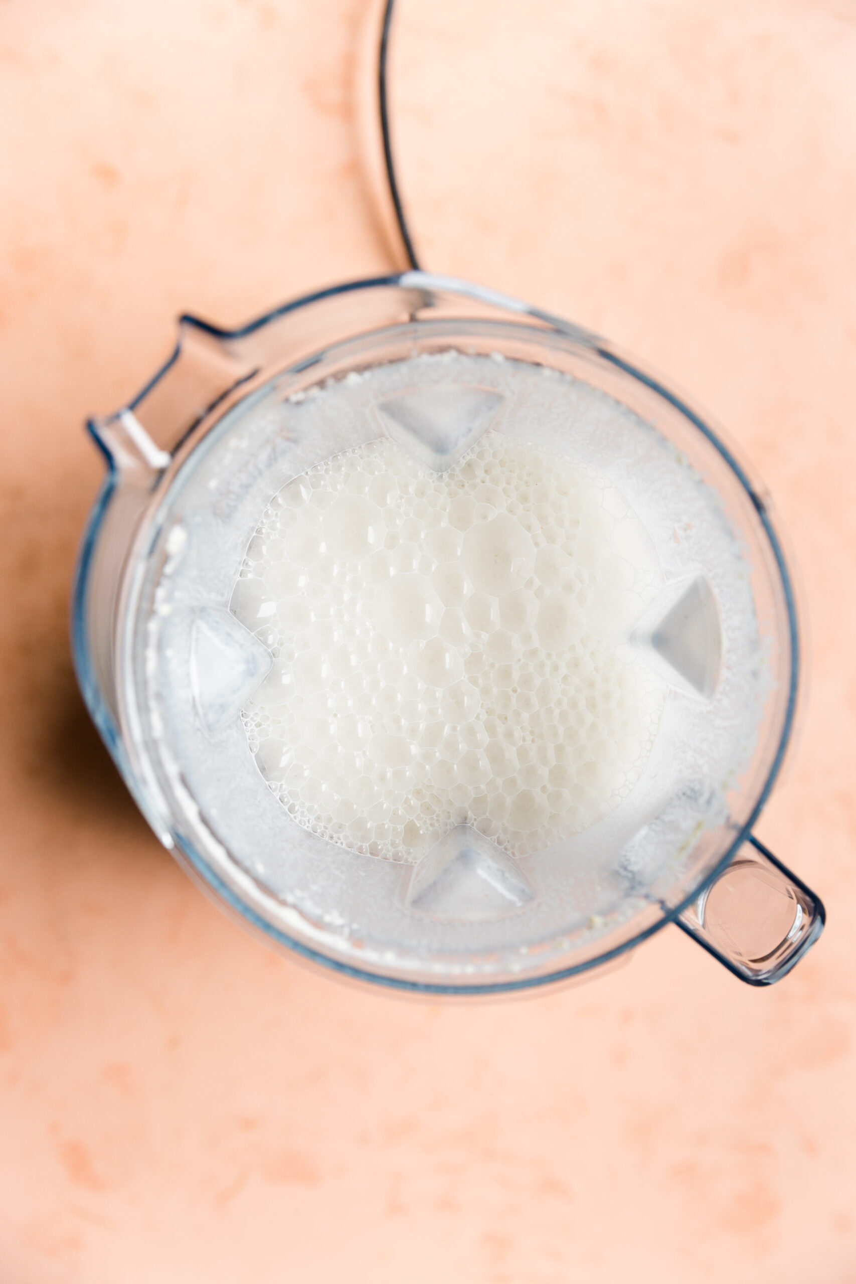 Creamy cashew coffee creamer in vitamix blender.